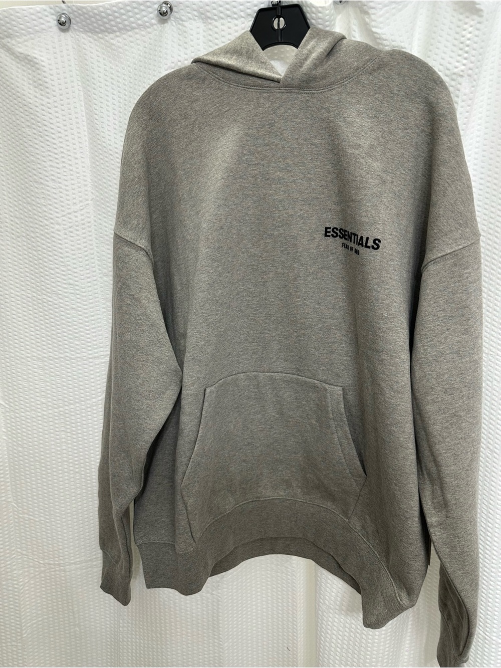 Essentials Men's Dark Oat Crewneck Hoodie with Chest Logo